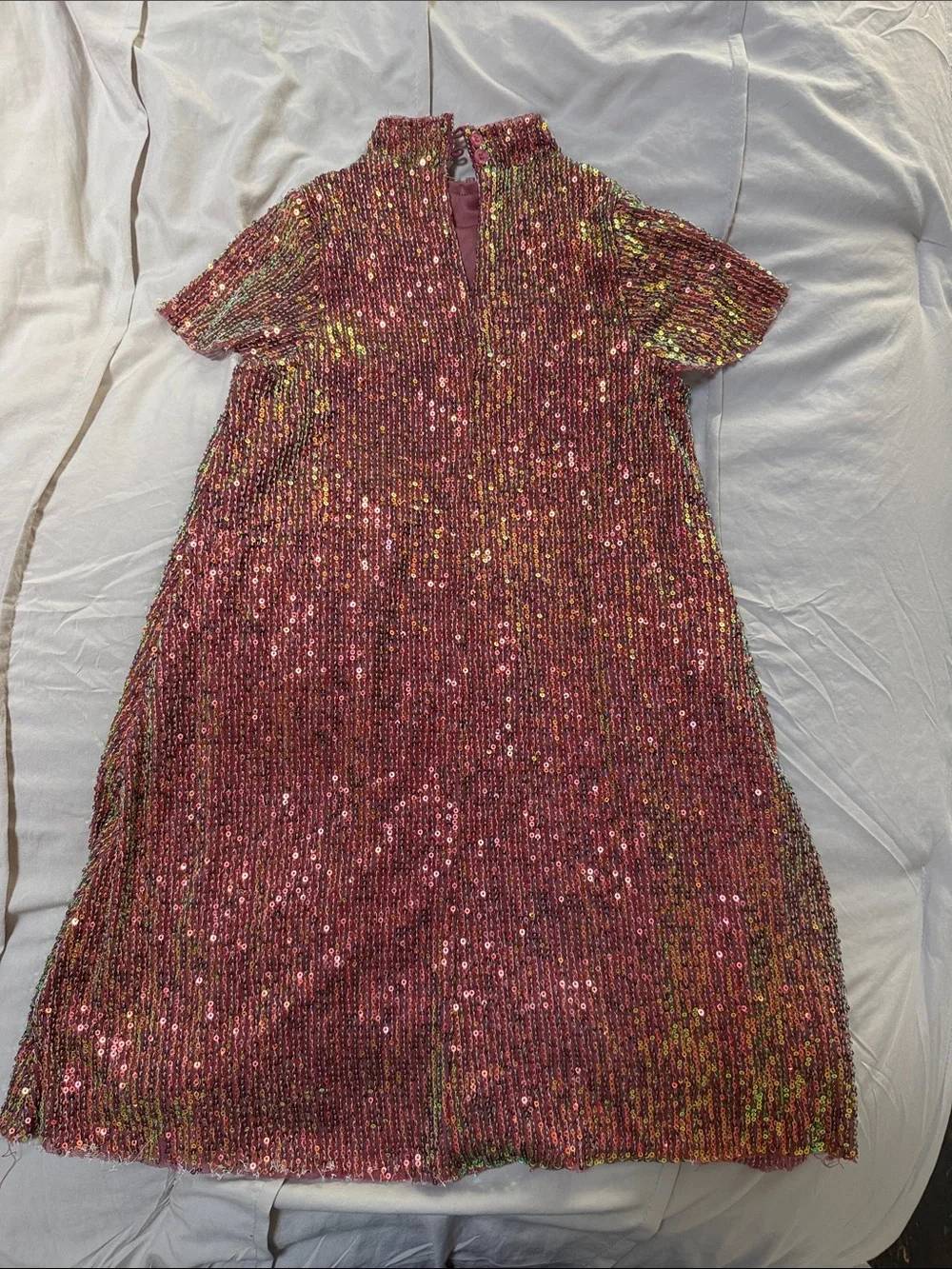 Joyfolie Pink Sequin Party Dress
